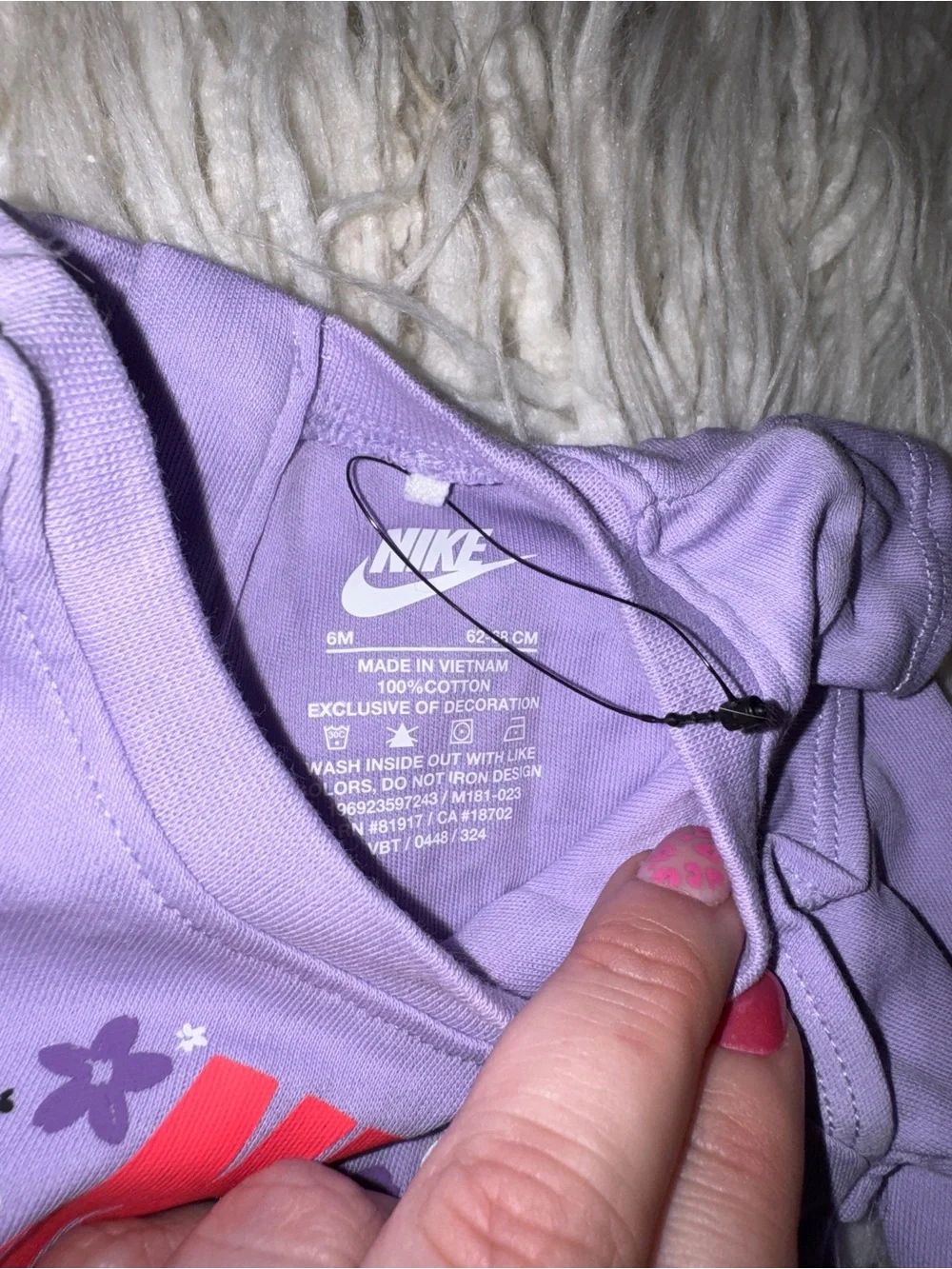 Nike Lavender Bodysuit & Purple Floral Leggings Set - Picture 6 of 6